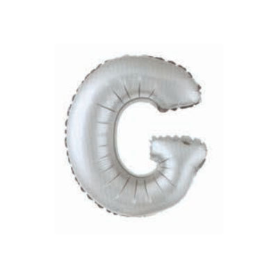 Letter And Number Series-Letter and number foil balloon SilverSmallLetterG