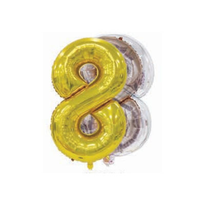 Letter And Number Series-Letter and number foil balloon USversionlargenumber8