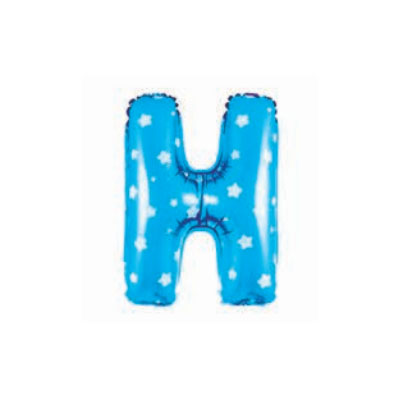 Letter And Number Series-Letter and number foil balloon StarSmallLetterH