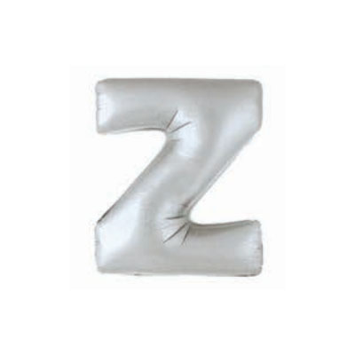 Letter And Number Series-Letter and number foil balloon SilverSmallLetterZ