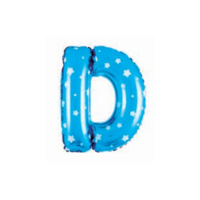 Letter And Number Series-Letter and number foil balloon StarSmallLetterD