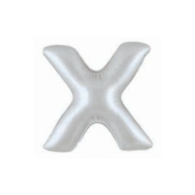 Letter And Number Series-Letter and number foil balloon SilverSmallLetterX