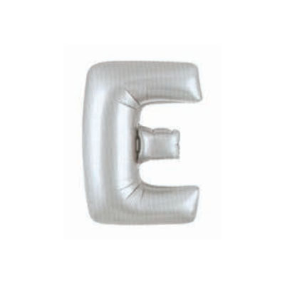 Letter And Number Series-Letter and number foil balloon SilverSmallLetterE