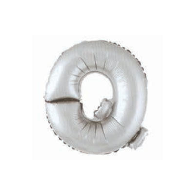 Letter And Number Series-Letter and number foil balloon SilverSmallLetterQ