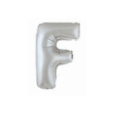 Letter And Number Series-Letter and number foil balloon SilverSmallLetterF