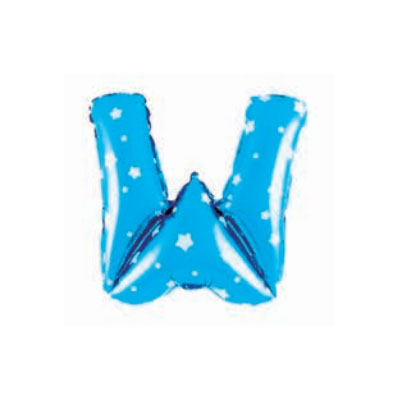 Letter And Number Series-Letter and number foil balloon StarSmallLetterw
