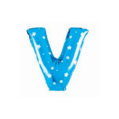 Letter And Number Series-Letter and number foil balloon StarSmallLetterv fiol balloon