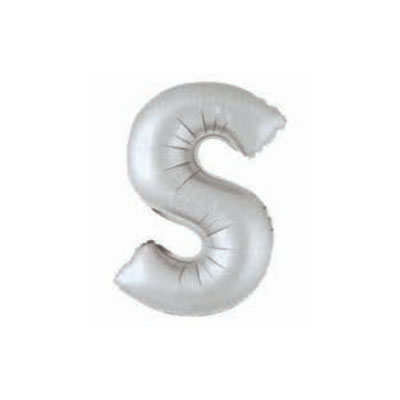 Letter And Number Series-Letter and number foil balloon SilverSmallLetterS