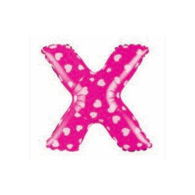 Letter And Number Series-Letter and number foil balloon CardioidSmallLetterX