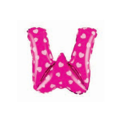Letter And Number Series-Letter and number foil balloon CardioidSmallLetterW