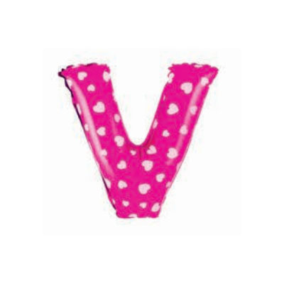 Letter And Number Series-Letter and number foil balloon CardioidSmallLetterV