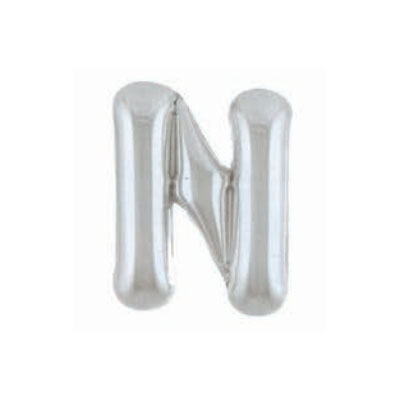 Letter And Number Series-Letter and number foil balloon SilverSmallLetterN